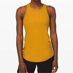 Lululemon 🍋 full day ahead ribbed tank in fools gold